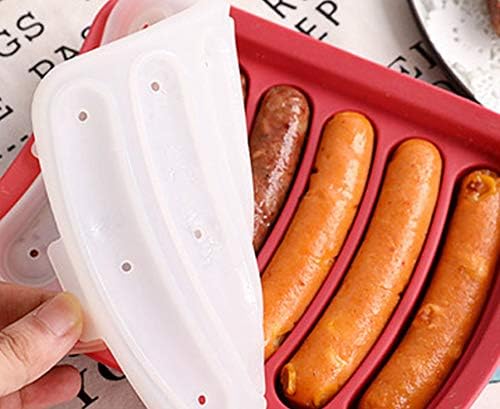 Miniatura 6 de Molde de silicona antiadherente para salchichas caseras para perros calientes, vaporizador para perros calientes, sin BPA, molde para perros