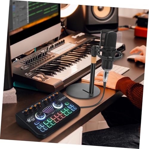 Microfono y placa mezcladora de sonido pack x3 para evitar retraso 4