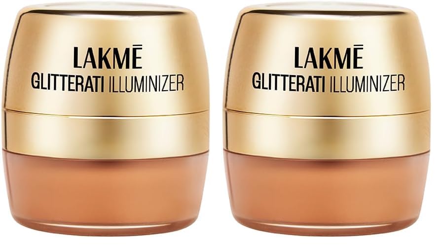 Image of Lakme Ultimate Glam Illuminizer - Desert Rose, Loose Powder, Shimmer Highlighter for Face, Long Lasting for Glowing Cheeks, 4gm (Pack of 2)