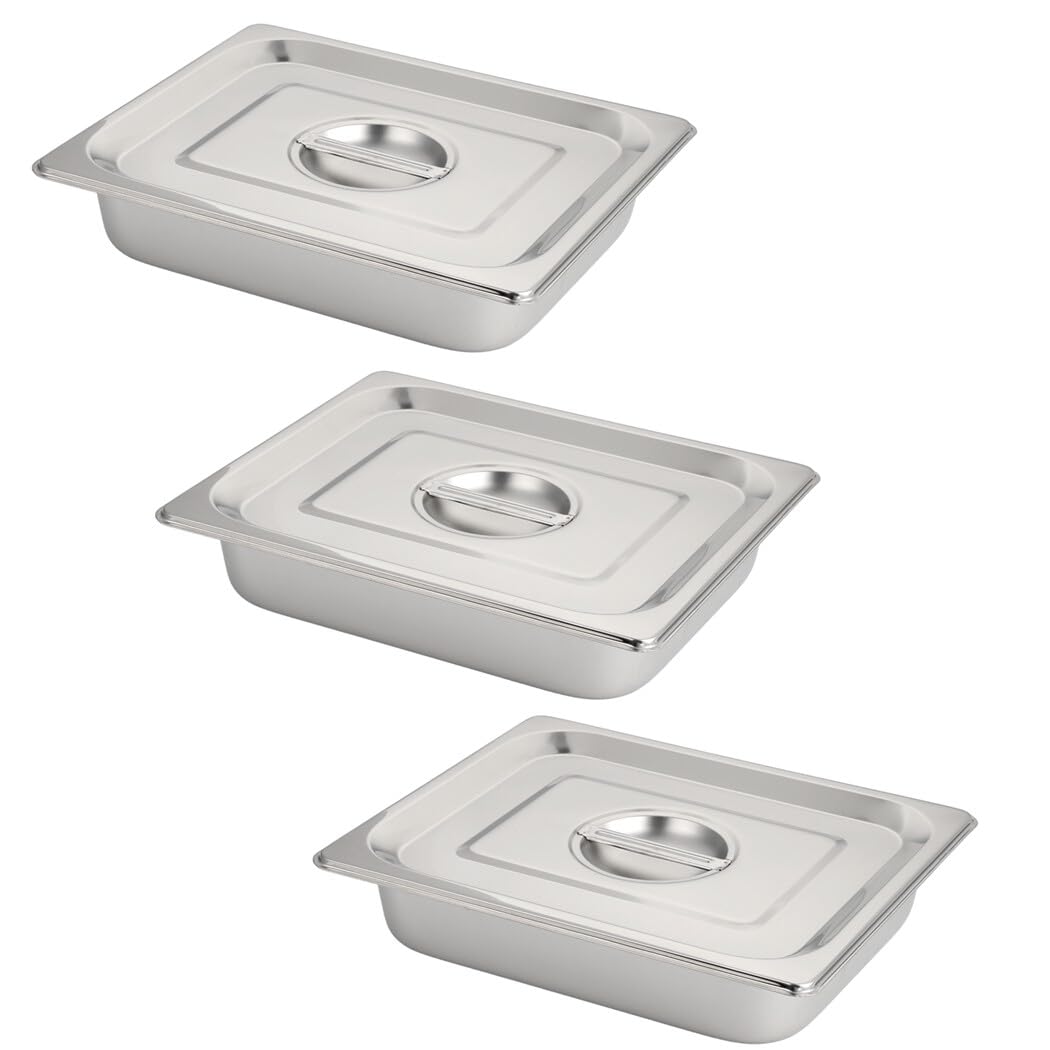 1/2 Half Size Steam Table Pans with Lid