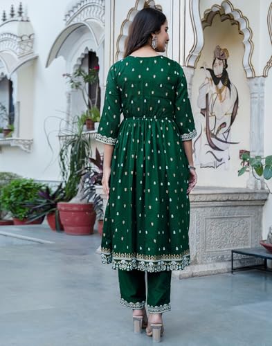 Image of SIRIL Women's Rayon Viscose Printed Kurta Pant with Dupatta Set