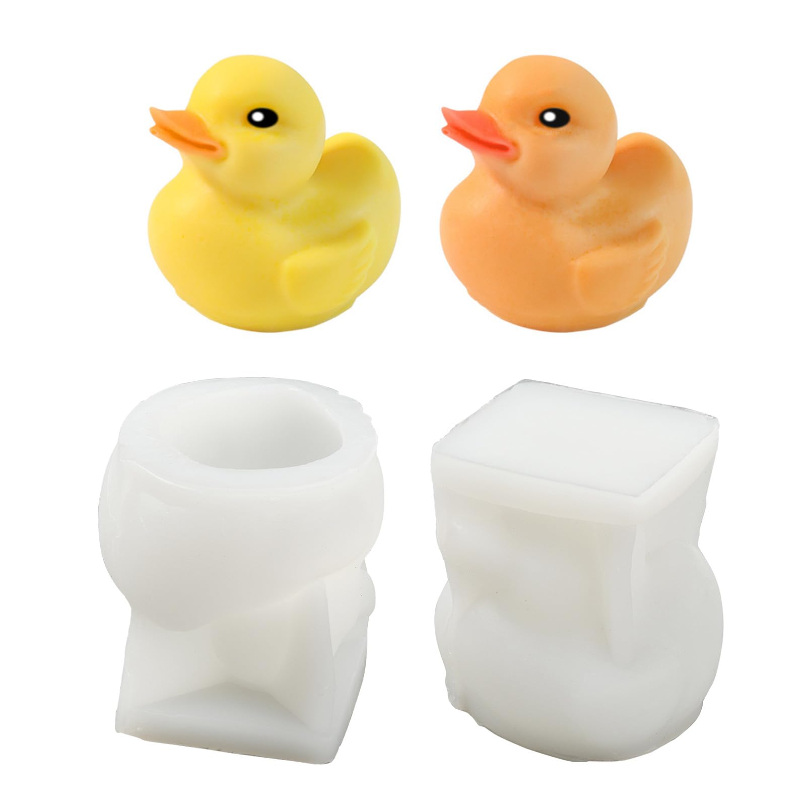 UR URLIFEHALL 2 Pcs 3D Duck Candle Moulds Silicone Animal Shaped Epoxy Resin Casting Moulds for Aromatherapy Crafts Soap Ornaments Home Decor