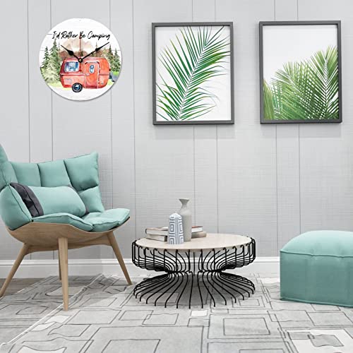 Horloge murale camping silencieuse rétro vintage 38x38cm