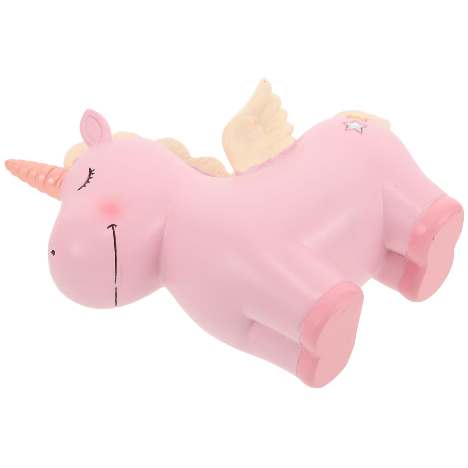 Tirelire licorne rose en résine synthétique, présent d'anniversaire magique pour filles et garçons