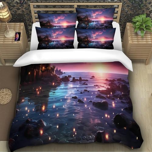 Housse de couette anti-allergie microfibre douce 140x200 - 5