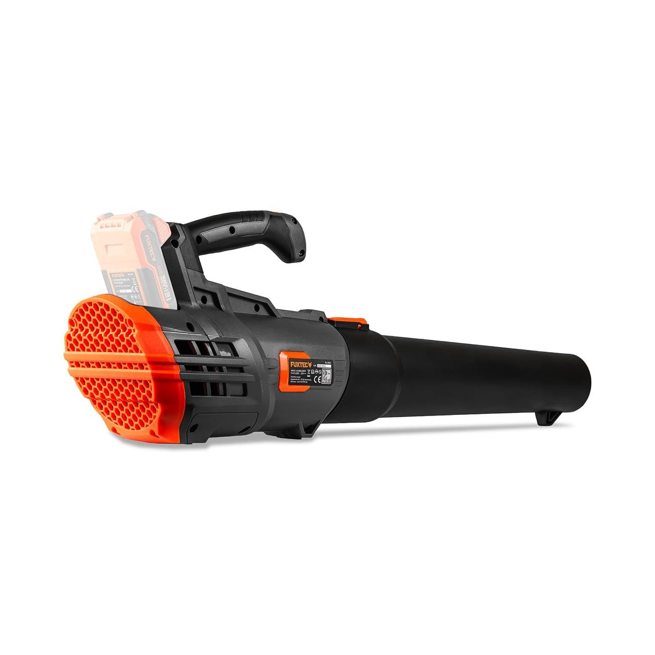 Souffleur de Feuilles sans Fil FUXTEC • FX-E1LB20 • Batterie et Chargeur Non Inclus • Compatible Batterie 20V E1 • Jusqu'à 38 m/s • Vitesse réglable • Léger 2 kg