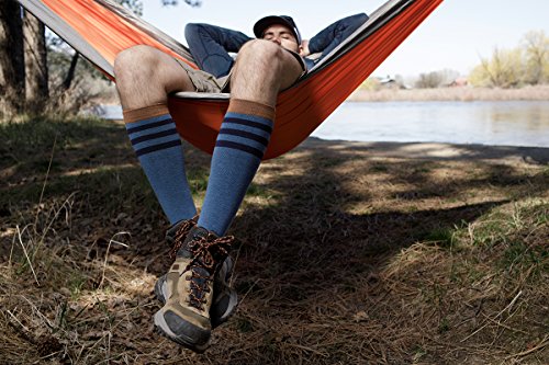 VIM & VIGR Cotton 15-20 mmHg Graduated Compression Socks for Women & Men (Evening & Camel Rugby Stripe, Small) - Thumbnail 6