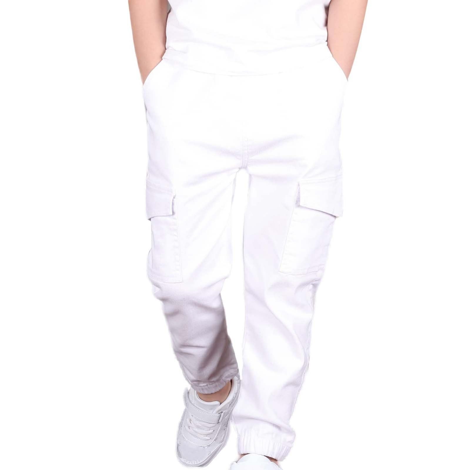 Pantalones cargo para niños con cintura elástica