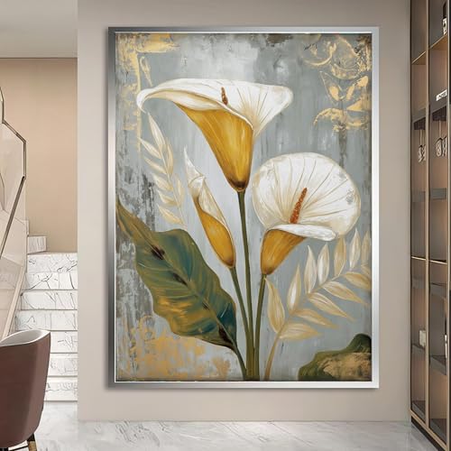 Impression sur toile lys calla blanc décoration florale maison nature - 3