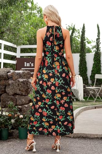 Image of KILIG Women's Summer Floral Beach Flowy Split Maxi Long Dresses