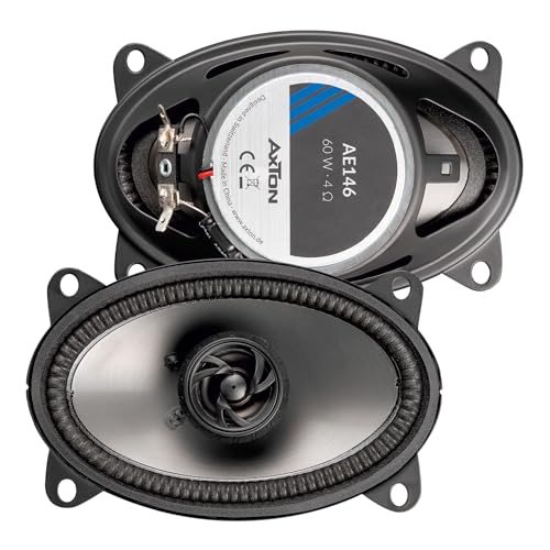 AE146 - Système coaxial 2 Voies Ovale 4 x 6/10 x 15 cm, Haut-parleurs ovales pour Voiture pour Avant ou arrière, système Audio de 100 Watts, Convient...