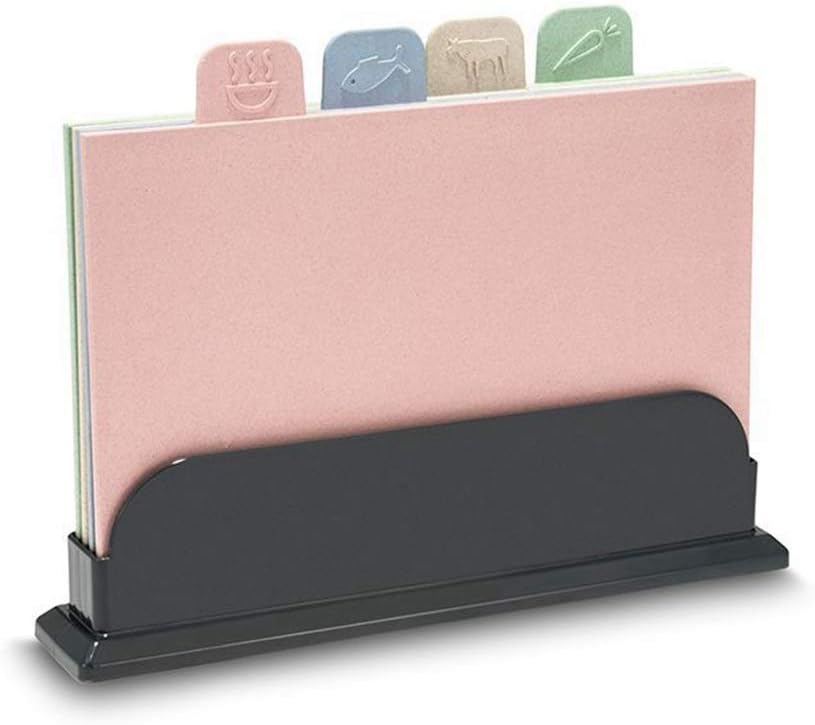 XIAOQIU Cutting Board Cutting Boards Colour Coded Chopping Board Set of 4 Cutting Kitchen Non Slip Food Preparation Round Cutting Board Folding Board Chopping Board