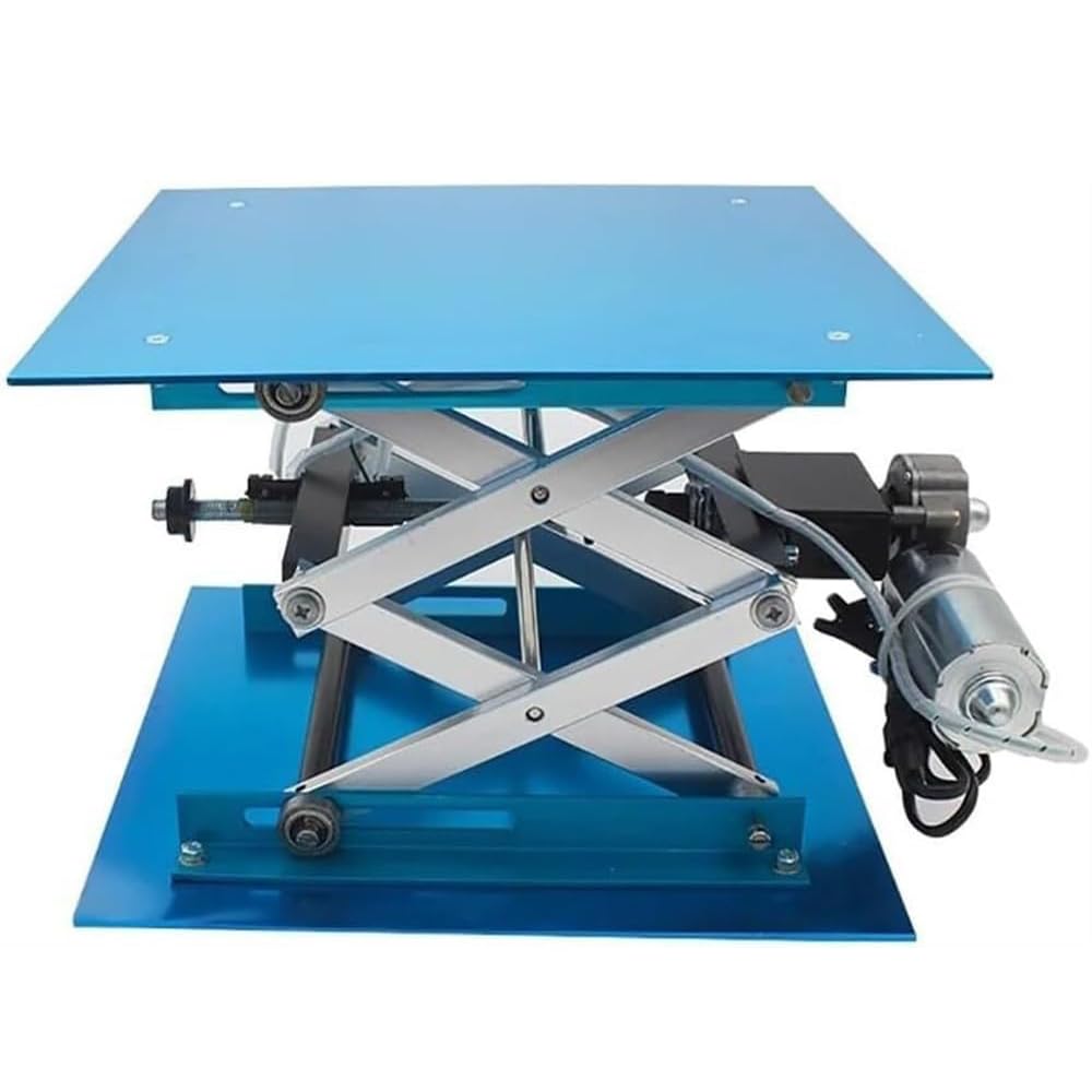 Plataforma elevadora eléctrica, óxido de aluminio, capacidad de carga de 30 kg, rango de altura de 90-365 mm, ideal para laboratorios escolares y producción industrial