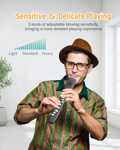 konix electronic wind instrument dc02 pro digital wind instrument with 10 musical tones midi bluetooth built-in battery ewi instrument for beginners black