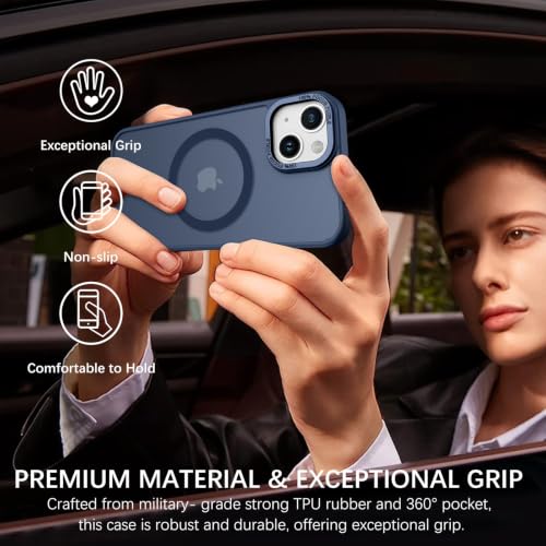 Coque fine pour iPhone 13/14 VENINGO bleu mat haut de gamme