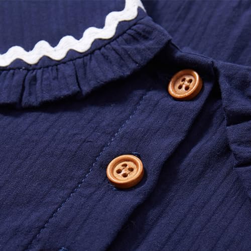 HILEELANG Toddler Girl Short Sleeve Dress Cotton Casual Spring Summer Easter Applique Playwear Dresse Size 2-8 Yeras3