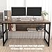 TOPSKY Computer Desk with Bookshelf/Metal Hole Cable Cover 1.18