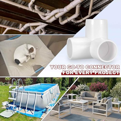 DTGN 10Pcs 1 1/4" Elbow PVC Fitting 3-Way Tee Furniture Grade Pipe Fitting by DTGN - Used condition - Image 4