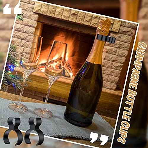 image for Maitys 12 Pieces Champagne Bottle Sparkler Single Holder Safety Clips 