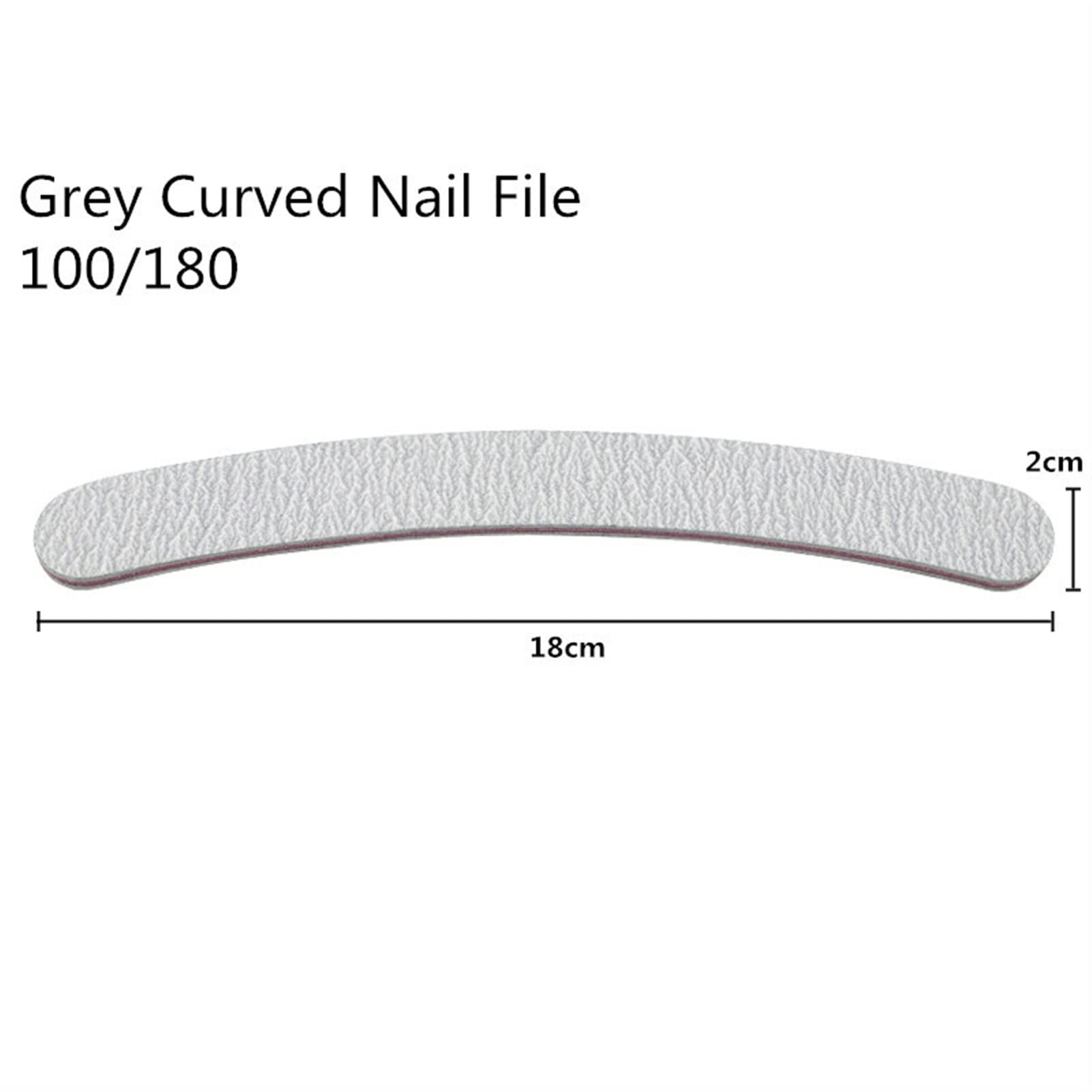 Nagelfeile,Nail Buffer, 50 Teile/los Gebogene Nagelfeile 100/180 Schleifpapier Nail Art Schleifen