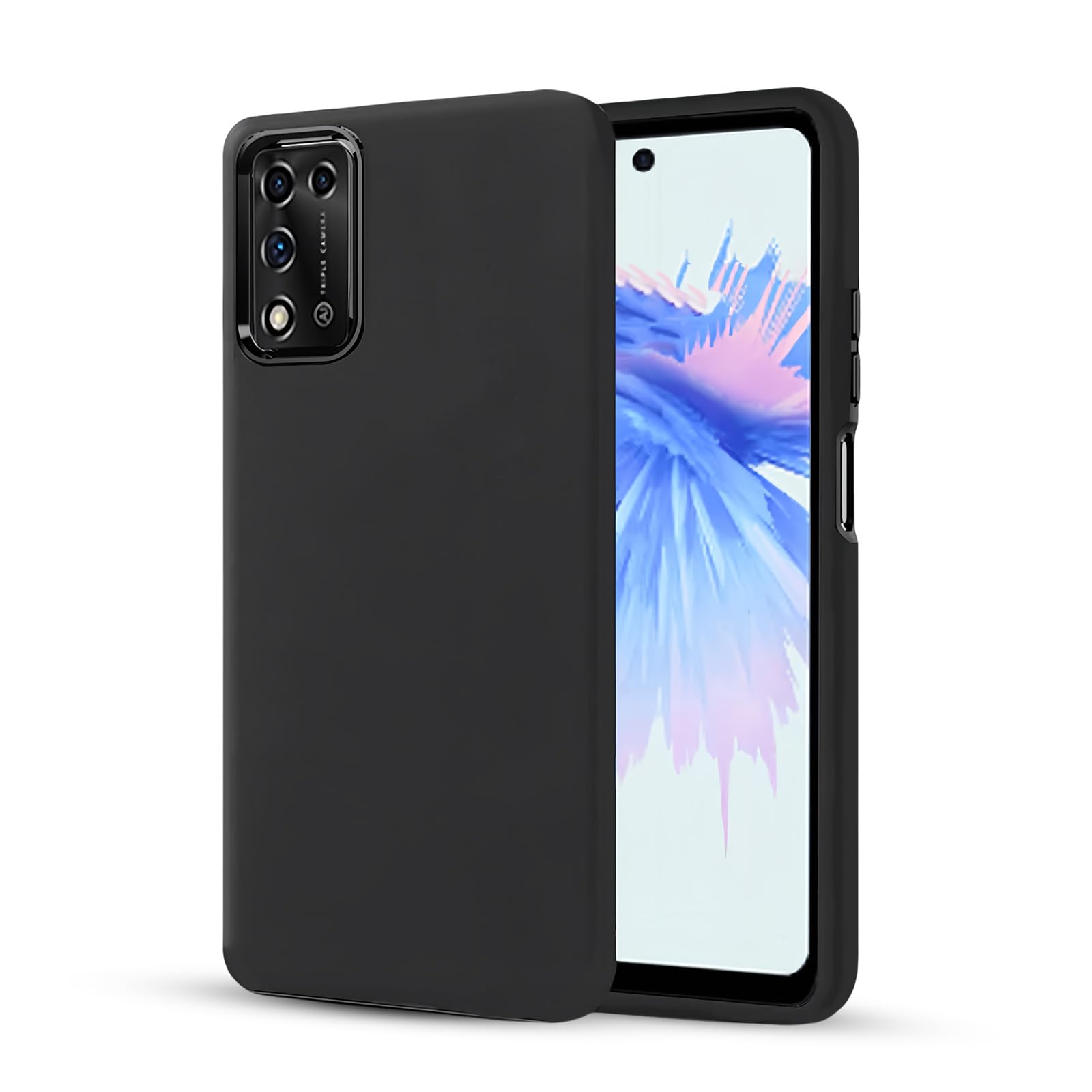 JACRON ケース 向けの ZTE Libero 5G III ケース 柔軟なTPU素材 指紋防止 マット質感 耐衝撃 全面保護 A202ZT カバー ストラップホール付 薄型 携帯便利 衝撃吸収(ブラック)