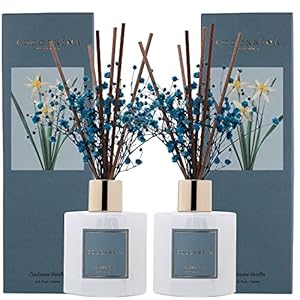 Cocorrína Premium Reed Diffuser Set with Preserved Baby's Breath & Cotton Stick Cashmere Vanilla 2 Packs, 6.7oz Scent Fragrance Oil Diffuser for Bedroom Bathroom Home Décor Cocorrina Premium Reed Diffuser Set with Preserved Babys Breath Cotton Stick Cashmere Vanilla 2 Packs 67oz Scent Fragrance Oil Diffuser for Bedroom Bathroom Home Decor