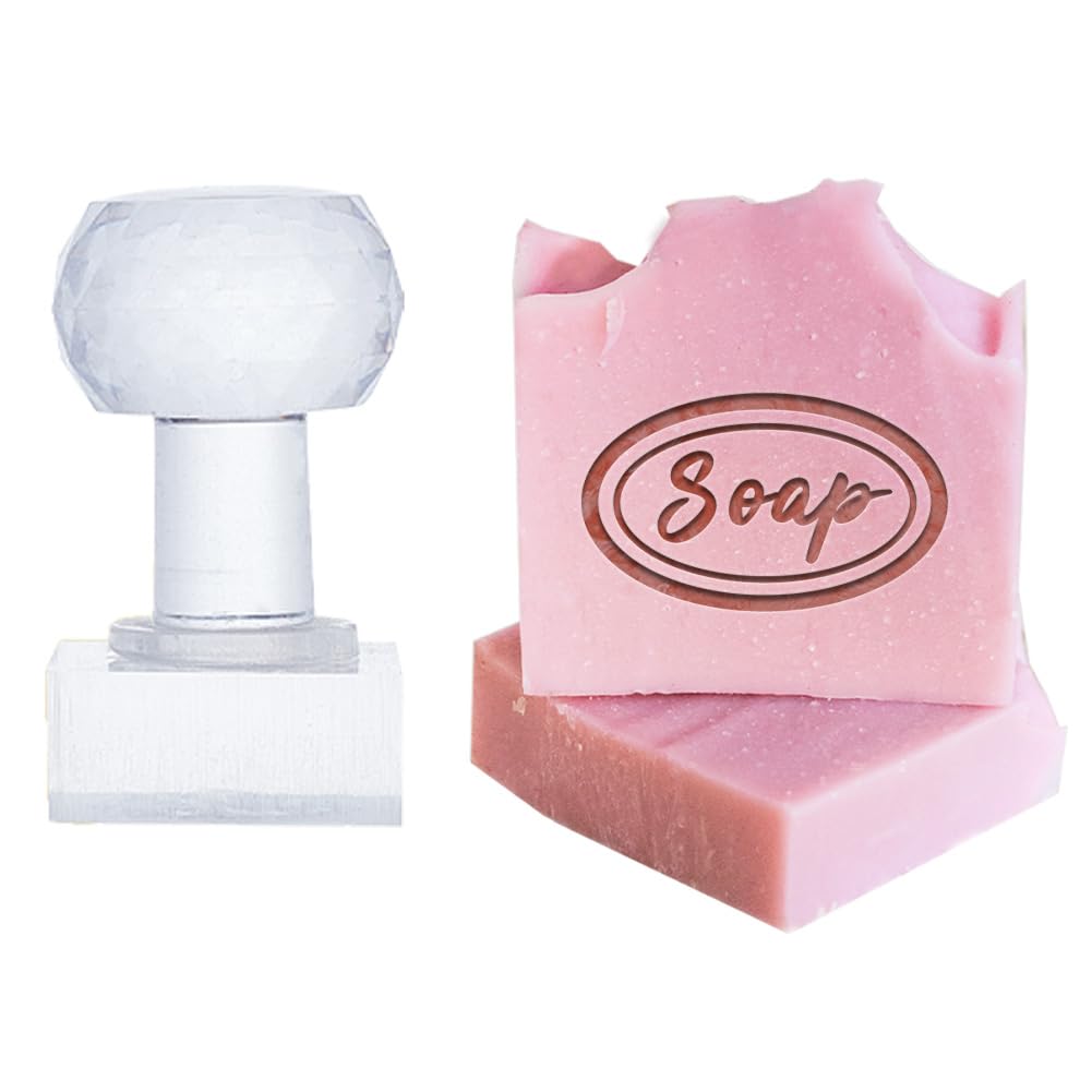 PandaHall Timbro Per Sapone Fatto A Mano - Timbro Acrilico Con Manico Per Decorazione E Bomboniere - Foto 6