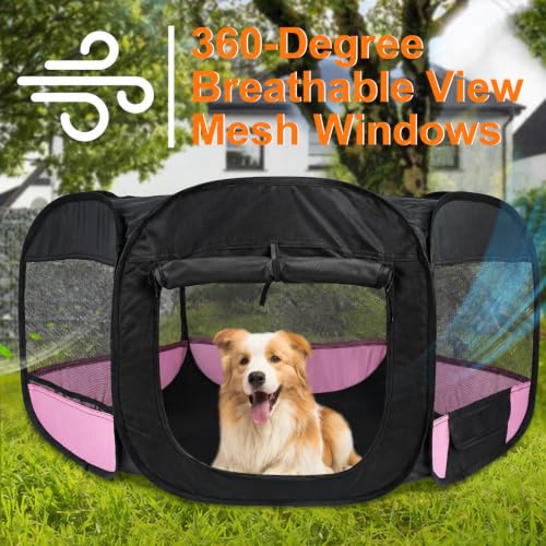 Dog Cat Playpen, Pet Puppy Playpen, Puppy Dog Play Pen, Cat Tent(Pink, M) by Wn's Day - Used condition - Image 2