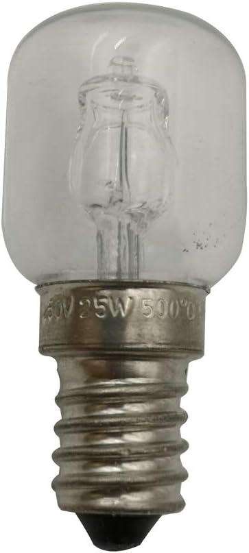 Meter Star E14 High Temperature Resistance 500 Degrees 250V 25W Oven Lamp, Round Head Glass Cover Resistant to High Temperature, Oven Lamp Holder, Ceramic Lamp Head 2501 Kit