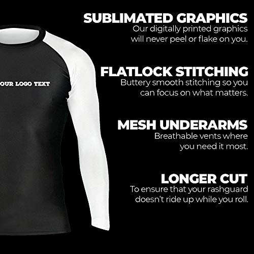 Customized Men\'s No-Gi Uniform Compression Wrestling Shirt Skin Running Tee, Short Sleeve White X-Small - Thumbnail 4