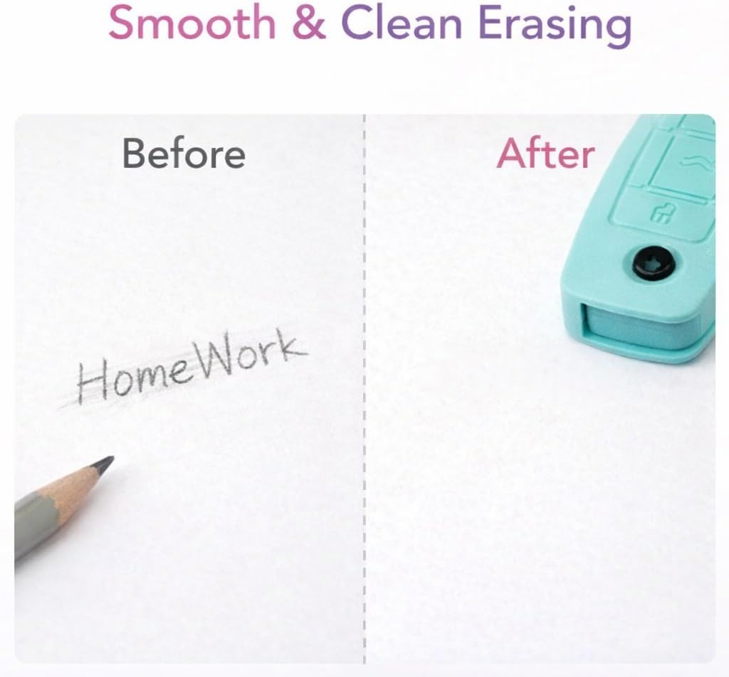 Monex Car Key Shape Eraser Set of 8 | Cute Key-Design Rubber Erasers for Kids | Non-Toxic School Stationery | Smooth Erasing Without Smudges | Return Gift & School Supply (Random Colours)