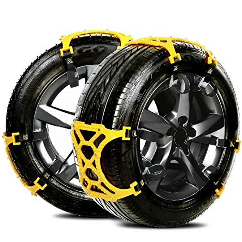 Anti-Slip Chains for Car, SUV Chain Tire Emergency Thickening Anti-Snow Chain, Fits