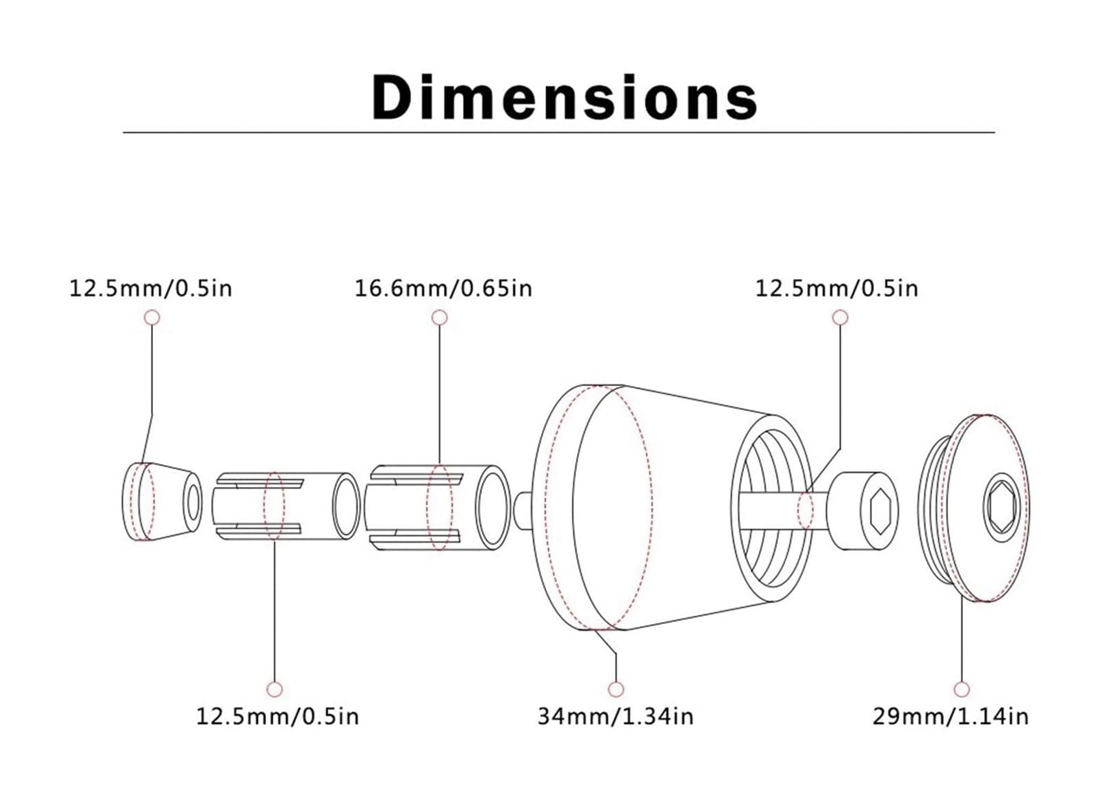 Guidon Routier En Aluminium D.22, Yamaha Xjr 1300 1300 Cc (2002-2003