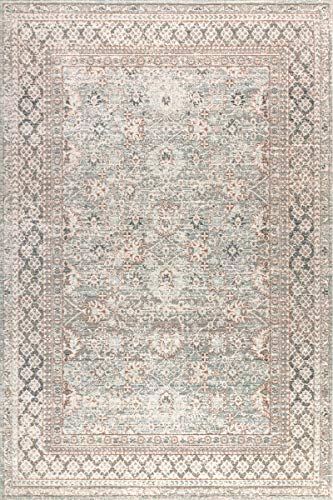 JONATHAN Y Area Rugs, Microfiber, Light Blue,Ivory, 3 X 5, 91 x 152 cm (Rectangular) - Image 2