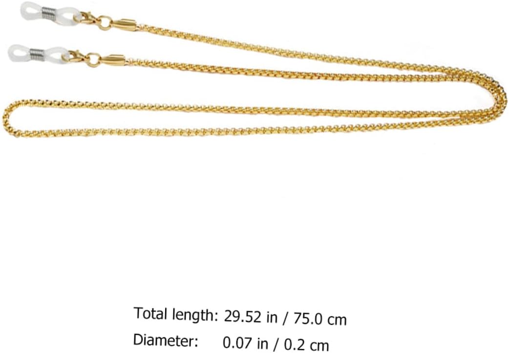 GLEAVI 4pcs Metal Copper Glasses Lanyard Eyeglasses Rope Stylish Glasses Chain Non-skid Strap for Women Men Sunglasses Neck Holder Accessory