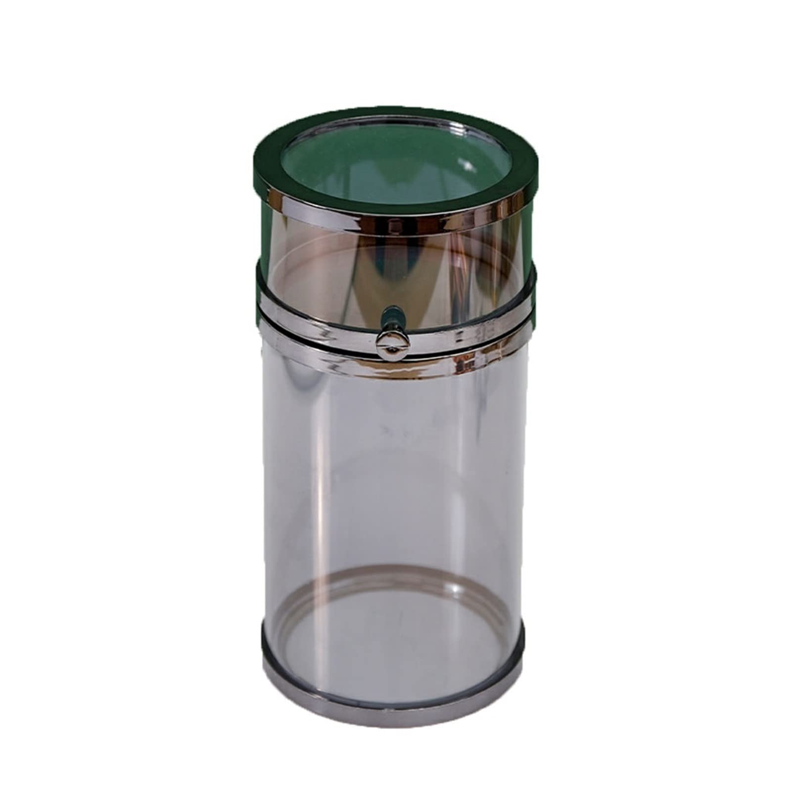 HDBCYUAZ Makeup Brush Glass Storage Bucket With Lid Tube Eyebrow Pencil Eye Shadow Portable Simple Desktop Table(A)