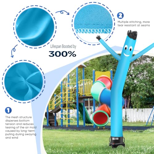 Image of 12FT Inflatable Dancing Man with 3 /4HP Blower, Highly Durable and Tear Resistant Polyester Polyamide Nylon Inflatable Man Dancing, Waving Inflatable Tube Guy