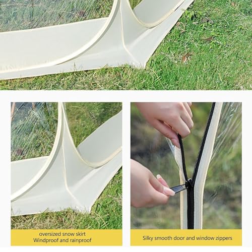 Bubble Tent Dome House, 4-6 Persoons Garden Dome Bubble Tent, Transparante Outdoor Patio Tent, Grote Premium Oversize Instant Greenhouse Weerpod voor Feestevenement, Koude Bescherming - Afbeelding 4