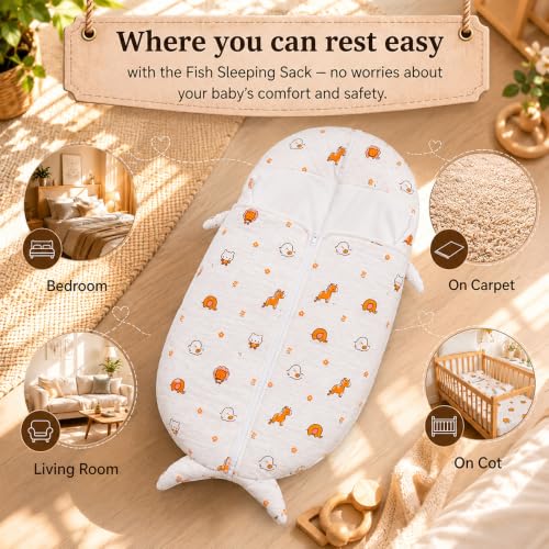 Image of StarAndDaisy Sleeping Sack for Baby| Soft Breathable Cotton Sleep Bag | Wearable Blanket with Zipper | Comfortable Sleep Sack for Boys & Girls | Baby Sleepwear.