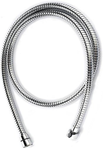 Aditya Enterprises Shower tube-100 cm Stainless Steel Flexible Grade Shower Tube (1 Meter, Silver, Chrome Finish)