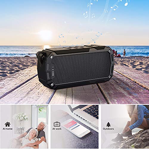Meidi Wireless Bluetooth Speakers Portable Ipx5 Waterproof Outdoor Speakers 20-Hour Playtime Support Aux Line-In, Built-In Mic Handsfree Call For Camping, Travel, Hiking #TOP6