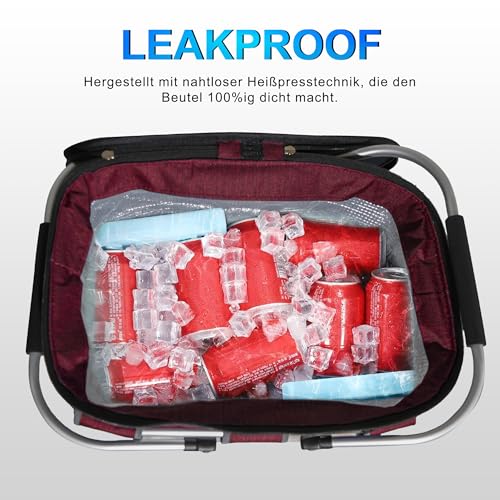 ABIUBIU Einkaufskorb Kühltasche Groß Isolierkorb KüHlkorb KüHltasche Picknickkorb Picknicktasche mit Zwei Griffen -für Reisen/Picknick/Einkaufen/Geschenk
