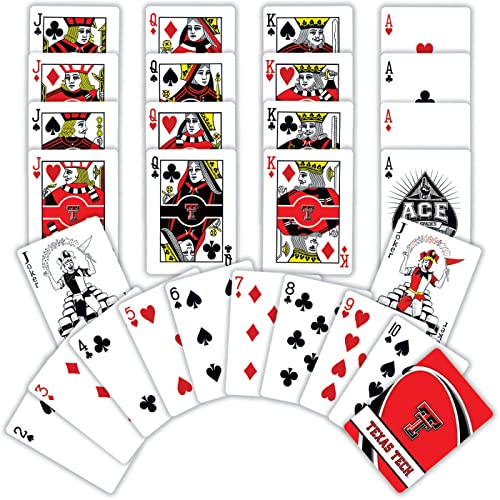 Image of MasterPieces Family Games - NCAA Texas Tech Red Raiders Playing Cards - Officially Licensed Playing Card Deck for Adults, Kids, and Family