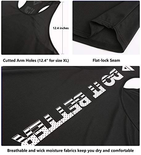 3er Pack Tank Top Herren, Sommer Ärmelloses Muskelshirts Gym Sport Unterhemd Funktionsshirt Workout Tanktop, Fitness Achselshirts Bodybuilding Tee Shirt für Männer Black/Gray/Dark Grey-3P06-S 5