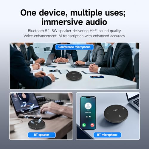 Image of SVBONY Wireless Conference Kit, 2K Webcam with 2 Mics & Privacy Cover, Omni2 Bluetooth Speakerphone with 3A+AI Noise Reduction, Wireless HDMI Transmitter and Receiver for Meeting, Streaming, Teaching