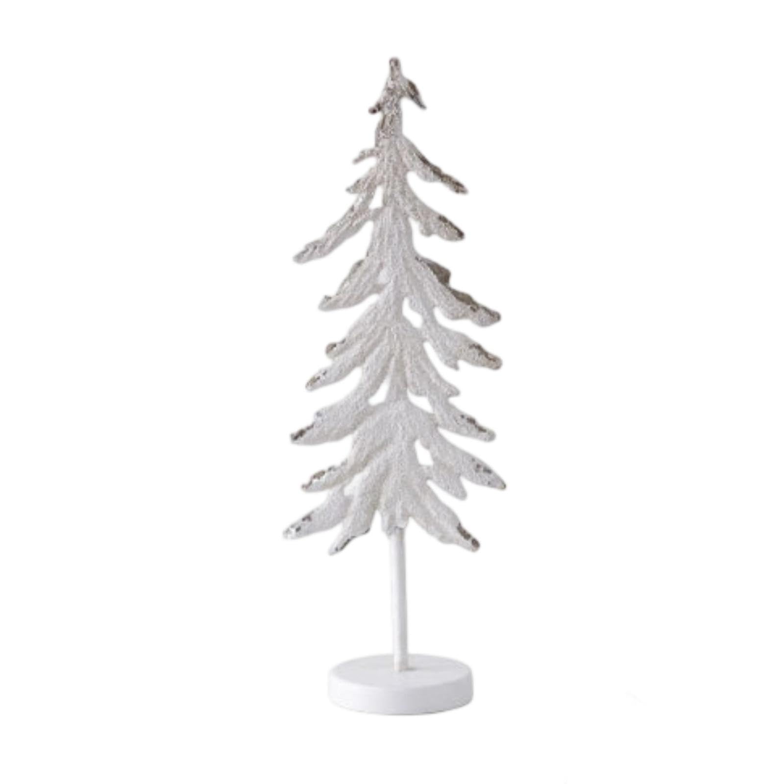 Arboreal Outline Ornament Open Metalwork Tree Decor with Base Freestanding Metal Display Stand for Mantel, Entryway Table, Bookshelf White A3087-image-22