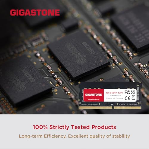 Image of 【DDR4 RAM】 Gigastone Laptop RAM 16GB DDR4 16GB DDR4-3200MHz PC4-25600 CL22 1.2V 260 Pin Unbuffered Non ECC SODIMM for Notebook Laptop Memory Module (Laptop ONLY)