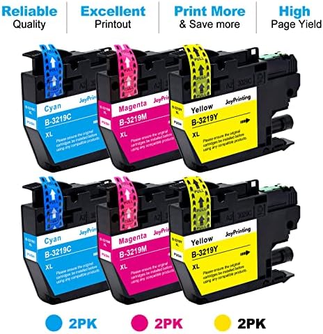 JoyPrinting LC3219XL Compatible Brother LC3219XL LC3219 LC3217 Ink Cartridges for Brother MFC-J5330DW MFC-J5335DW MFC-J5730DW MFC-J5930DW MFC-J6530DW MFC-J6930DW MFC-J6935DW (6-Pack)
