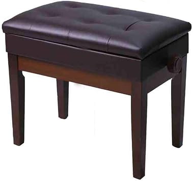 Adjustable Piano Stool, Solid Wood Keyboard Bench with Storage Space, Can Withstand 440IBS, Suitable for Electric Piano Bench and Antique Bench Color3