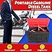 Portable Gasoline Diesel Fuel Transfer Tank with Pump, 10GPM Flow Rate, 48 Gallon Portable Fuel Tank with 12V DC Electric Fuel Transfer Pump for Gasoline Diesel Dual Fuel Capability